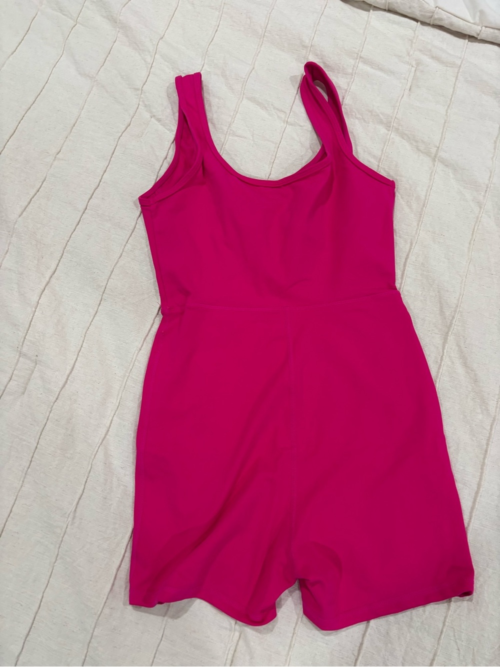 Girls' Hot Pink One-Piece Swim Romper